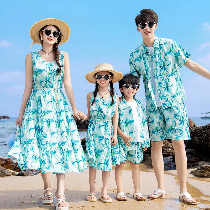 Summer Clothing Resort - مجموعة ملابس عطلات عائلية متطابقة ،
