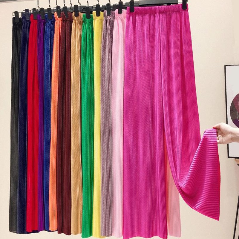Palazzo Pant Wide - السراويل النساء 2026 الربيع الصيف بنطال