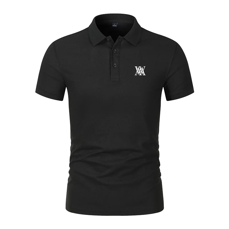 Summer Golf Clothing - قميص جولف رجالي بأكمام قصيرة وياقة