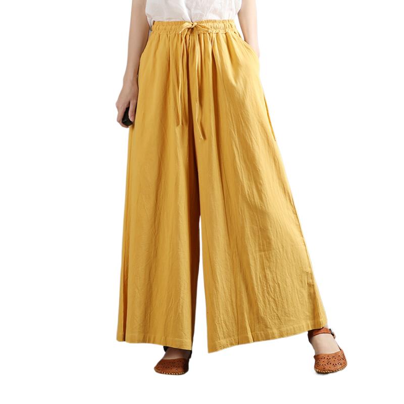 Palazzo Pant Wide - بنطلون واسع الساق للنساء موضة ربيع