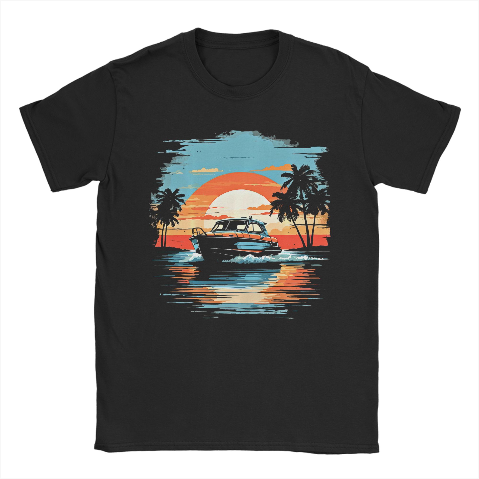 Summer Clothing Ideas Men - قميص رجالي بتصميم قارب ويخوت للرحلات