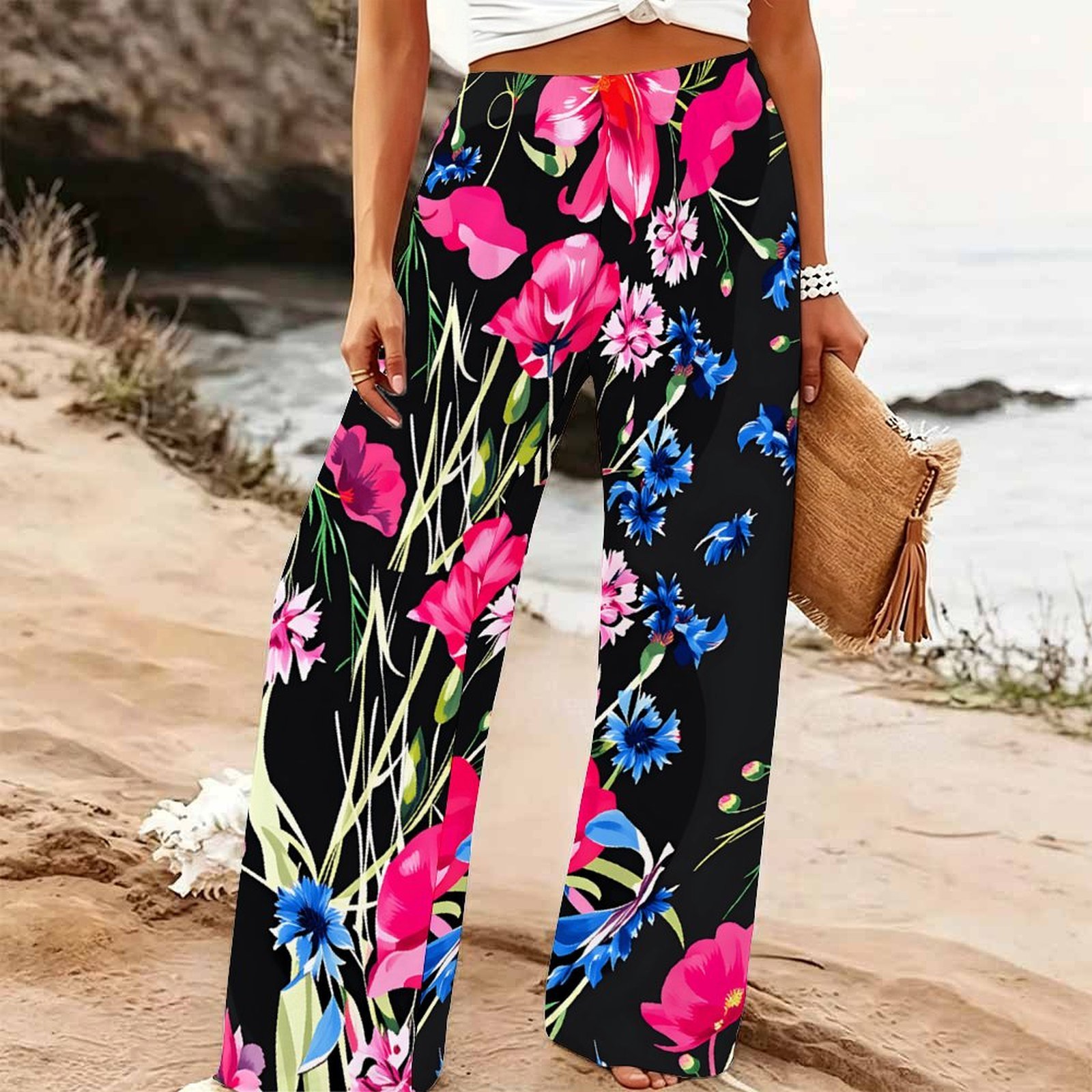 بنطلون نسائي صيفي واسع الساق ل - مراجعة Palazzo Pant Wide وسعره
