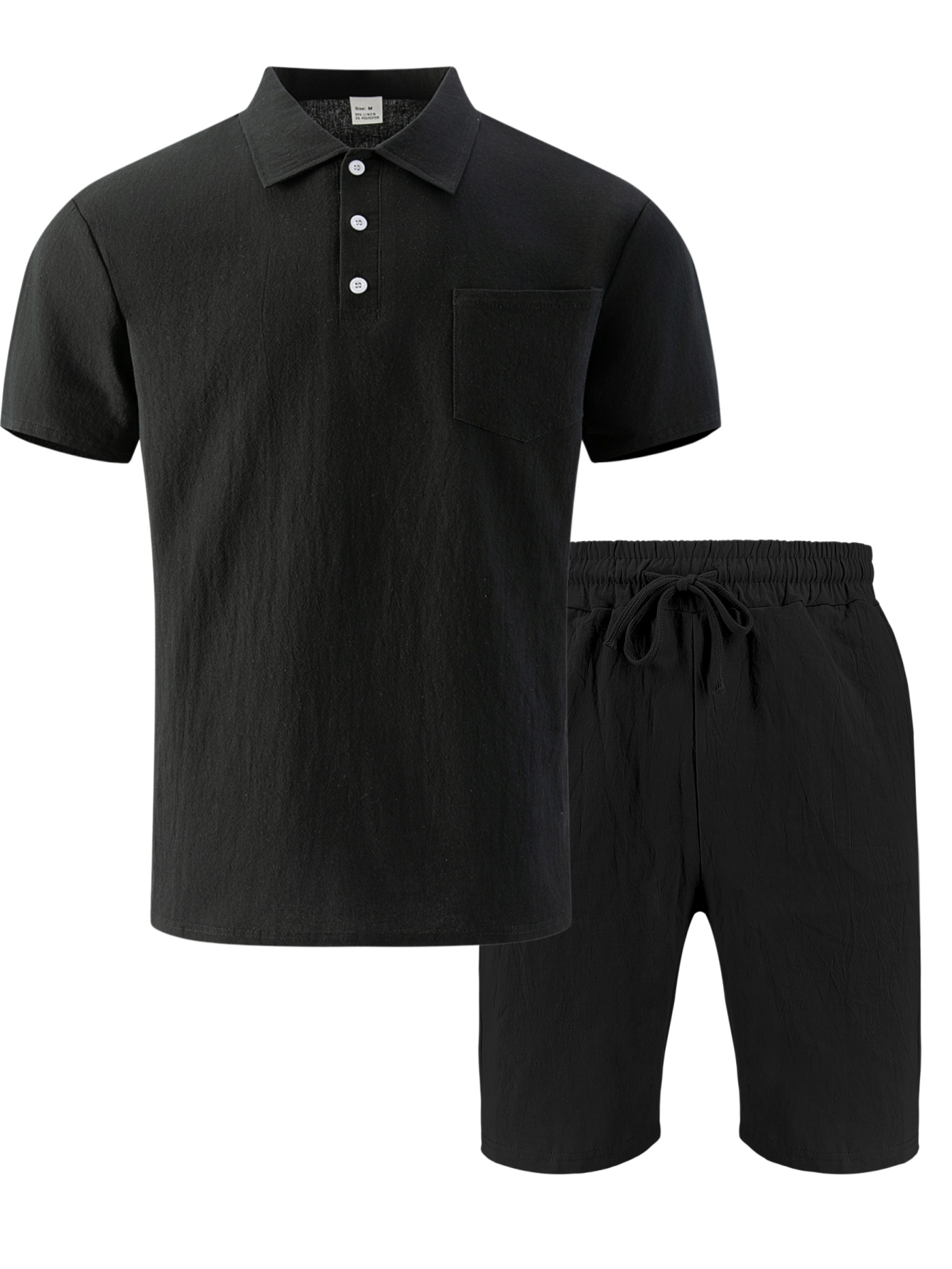 طقم رجالي من قطعتين: قميص بولو - مراجعة Linen Shorts Men وسعره