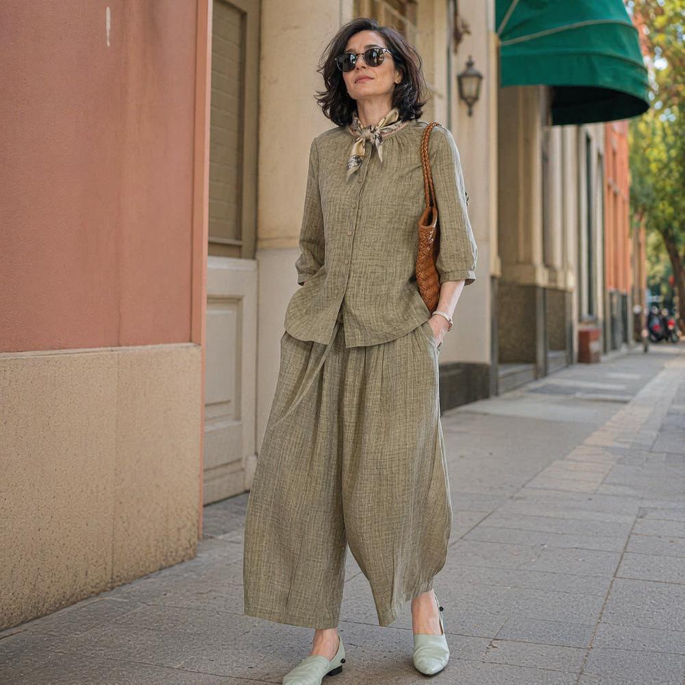 طقم نسائي كاجوال مقاس كبير 202 - مراجعة Linen Shorts Men وسعره