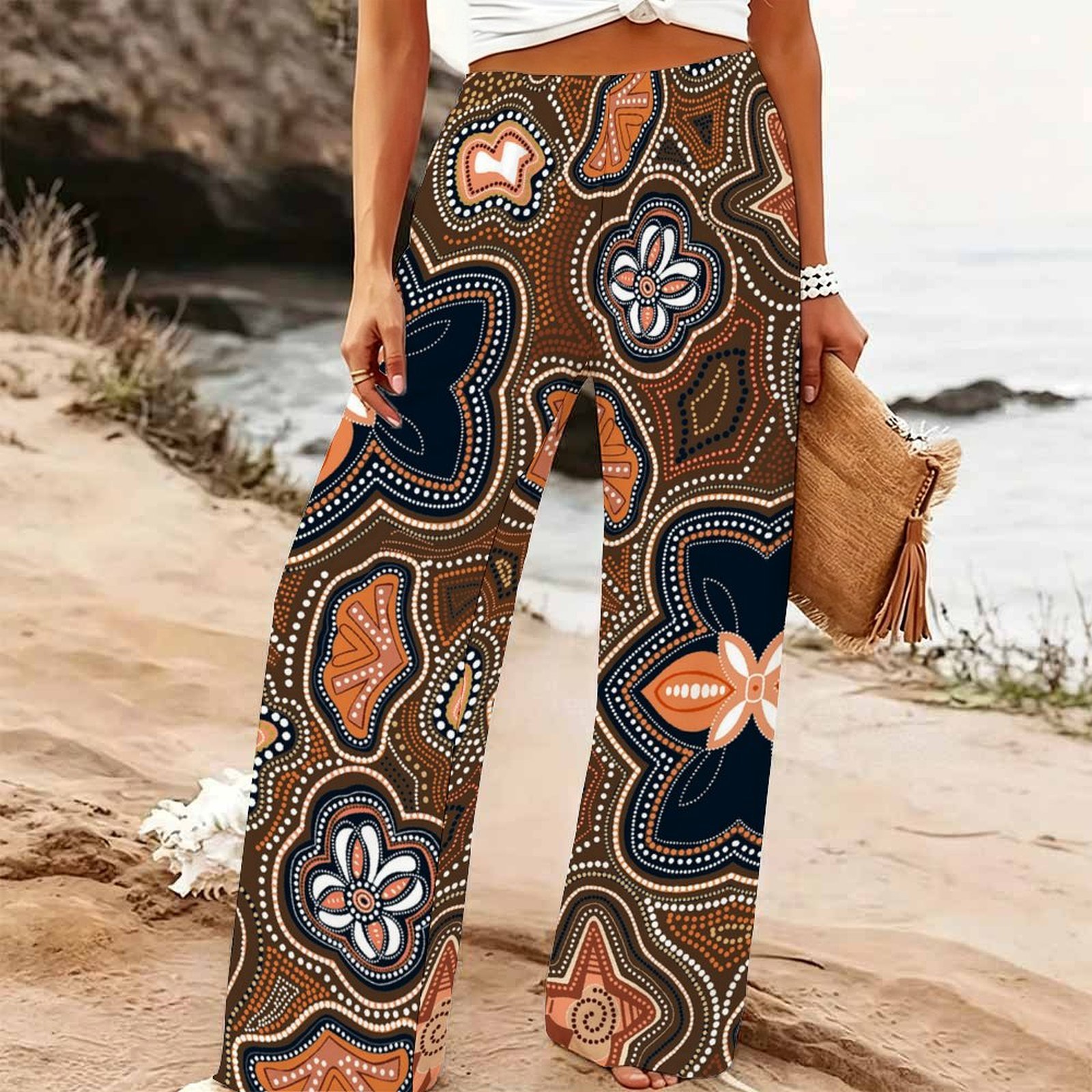 بنطلون نسائي صيفي واسع الساق ل - مراجعة Palazzo Pant Wide وسعره