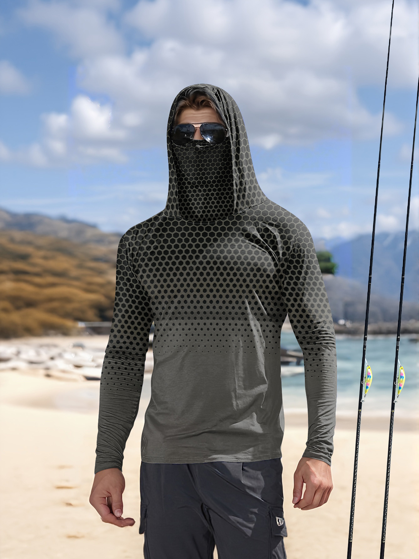 قميص صيد رجالي بغطاء للرأس بأك - مراجعة Summer Clothing Mens وسعره