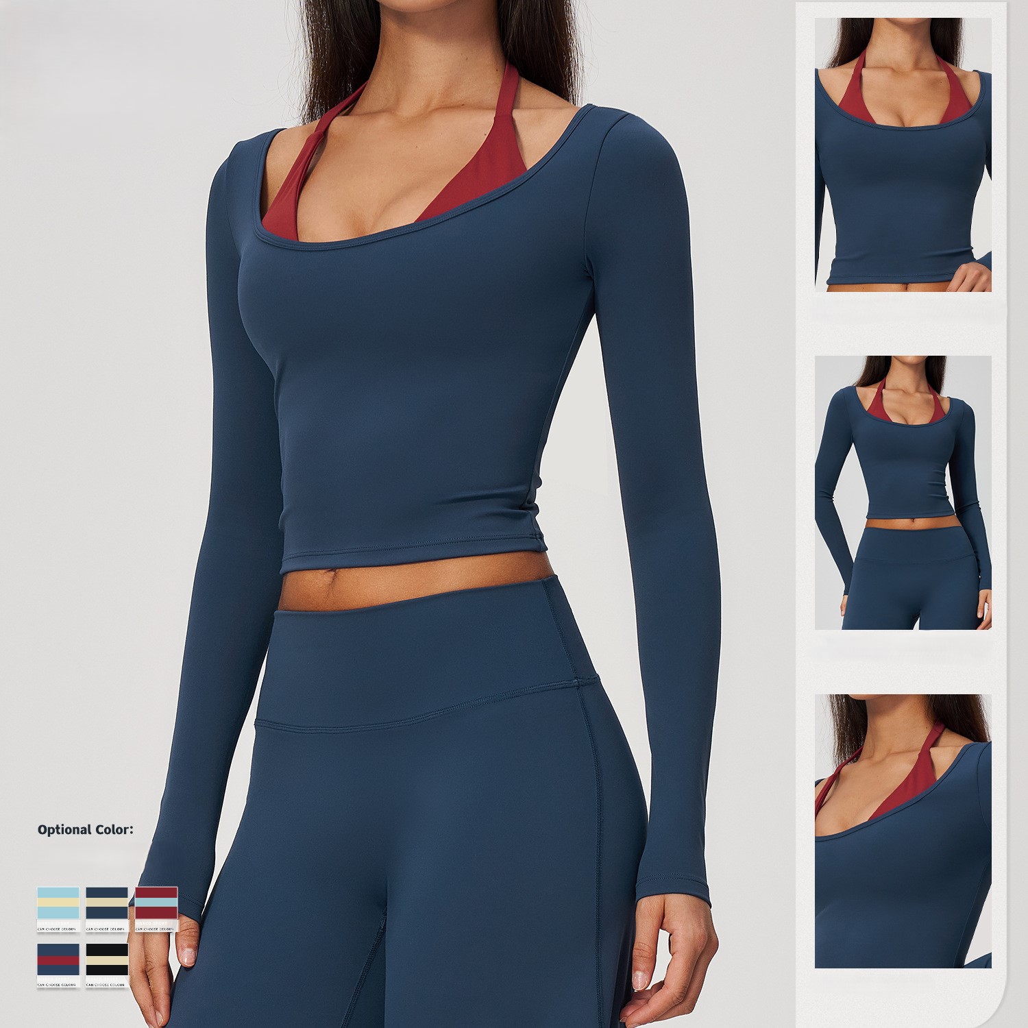 بلوزة يوغا بتصميم قطعتين وهميت - مراجعة Halter Neck Top وسعره