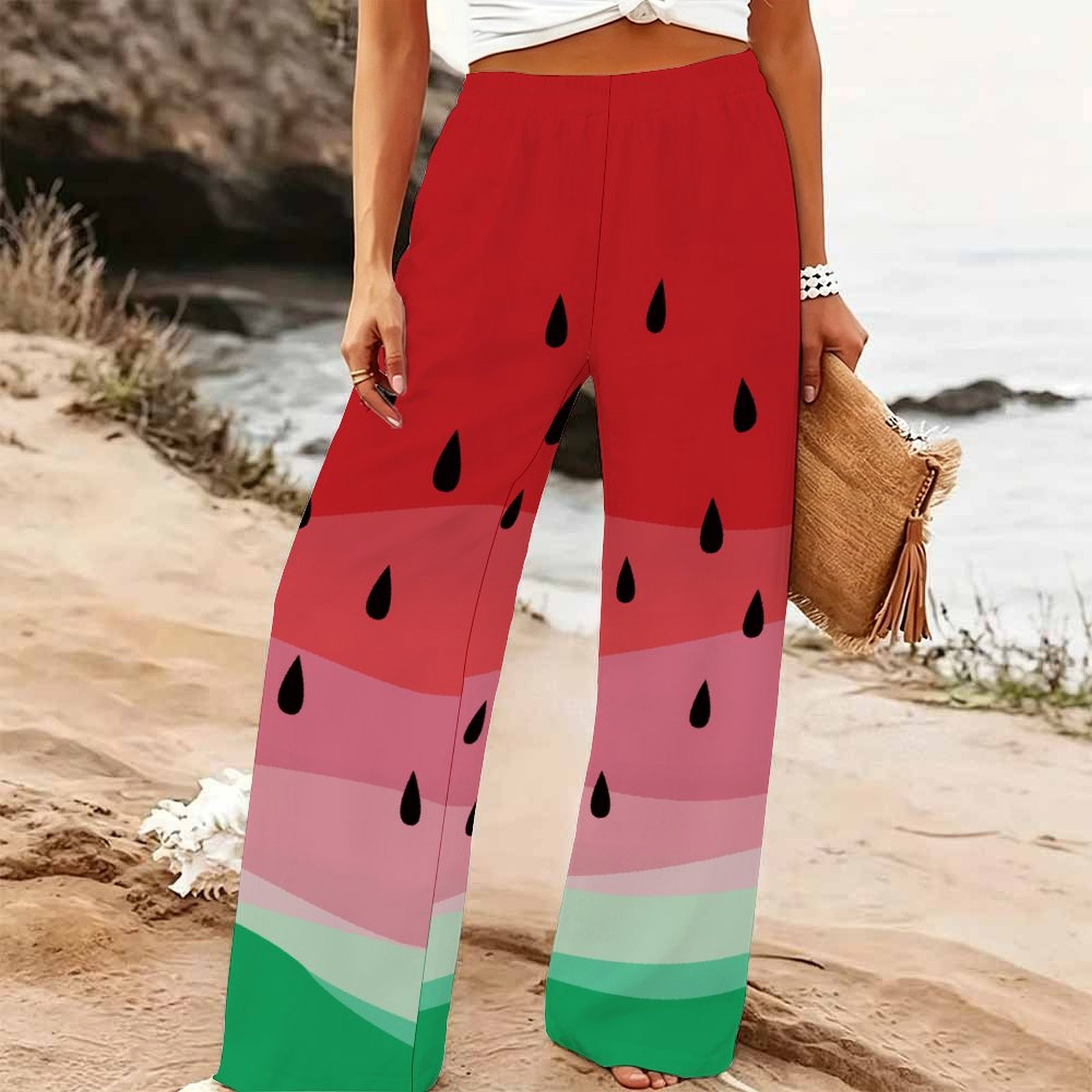 بنطلون نسائي صيفي واسع الساق ل - مراجعة Palazzo Pant Wide وسعره