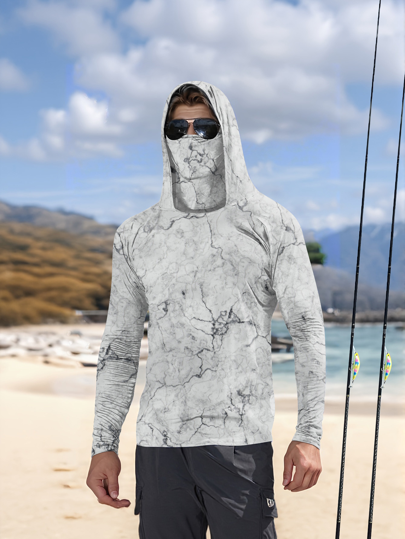 قميص صيد رجالي بغطاء للرأس بأك - مراجعة Summer Clothing Mens وسعره
