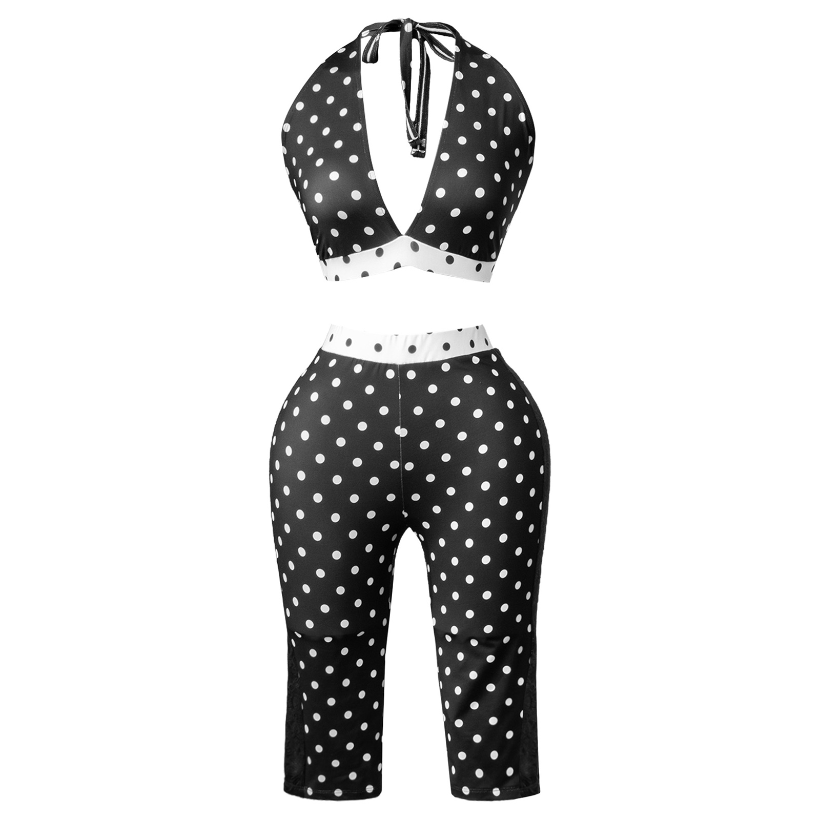 ملابس نسائية مثيرة بطبعة نقاط  - مراجعة Halter Neck Top وسعره