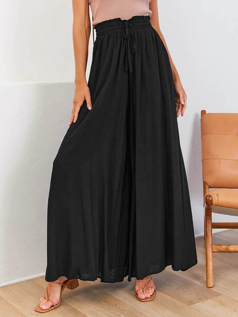 بنطلون نسائي واسع الساق بخصر م - مراجعة Palazzo Pant Wide وسعره