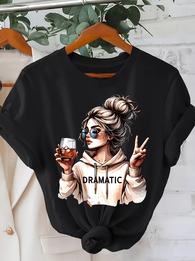 تي شيرت نسائي أنيق بطباعة عصري - مراجعة Summer Loving Clothing وسعره