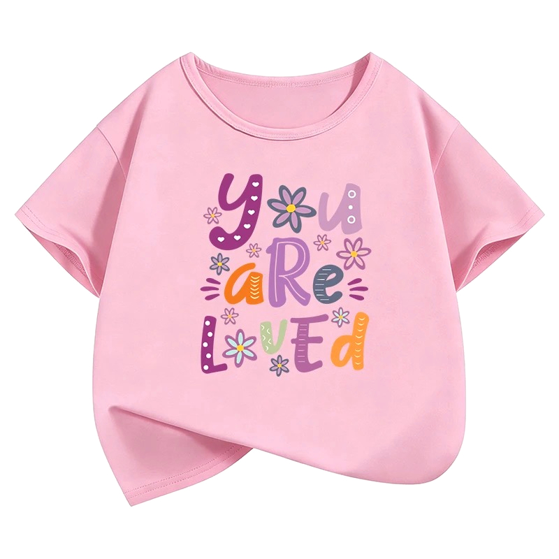 تي شيرت بتصميم رسالة حب، ملابس - مراجعة Summer Loving Kids Clothing وسعره