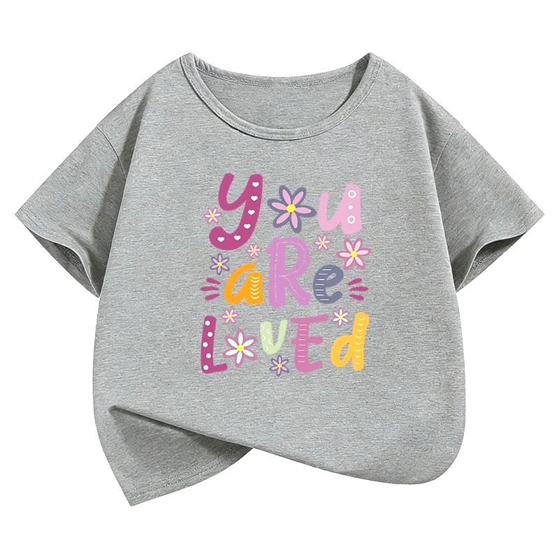 تي شيرت بتصميم رسالة حب، ملابس - مراجعة Summer Loving Kids Clothing وسعره