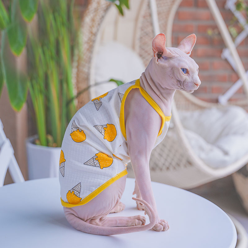 Sphynx-سترة من القطن الناعم لل - مراجعة Soft Summer Yellow Clothing وسعره