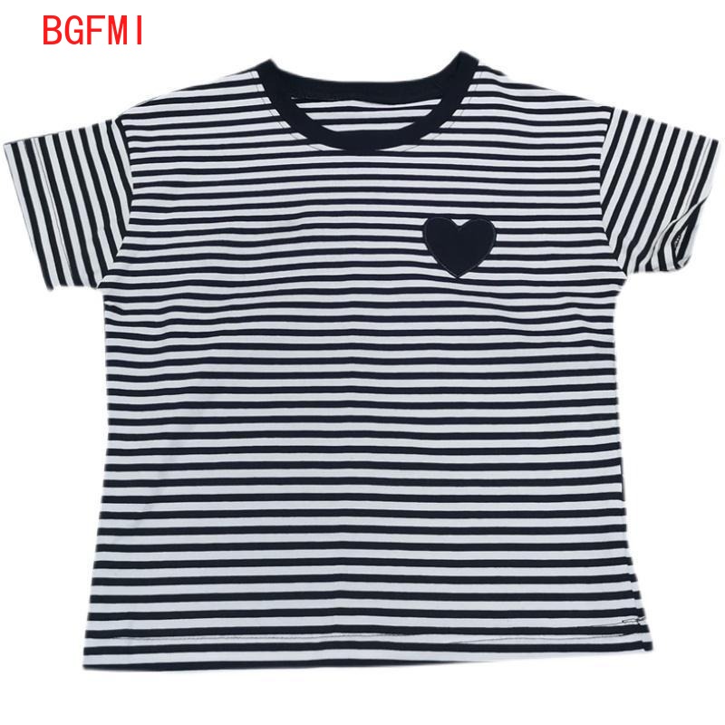 تي شيرت قطني مخطط بأكمام قصيرة - مراجعة Summer Loving Kids Clothing وسعره